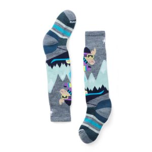 Smartwool Kids Wintersport Full Cushion Mountain Moose Pattern Otc Socks