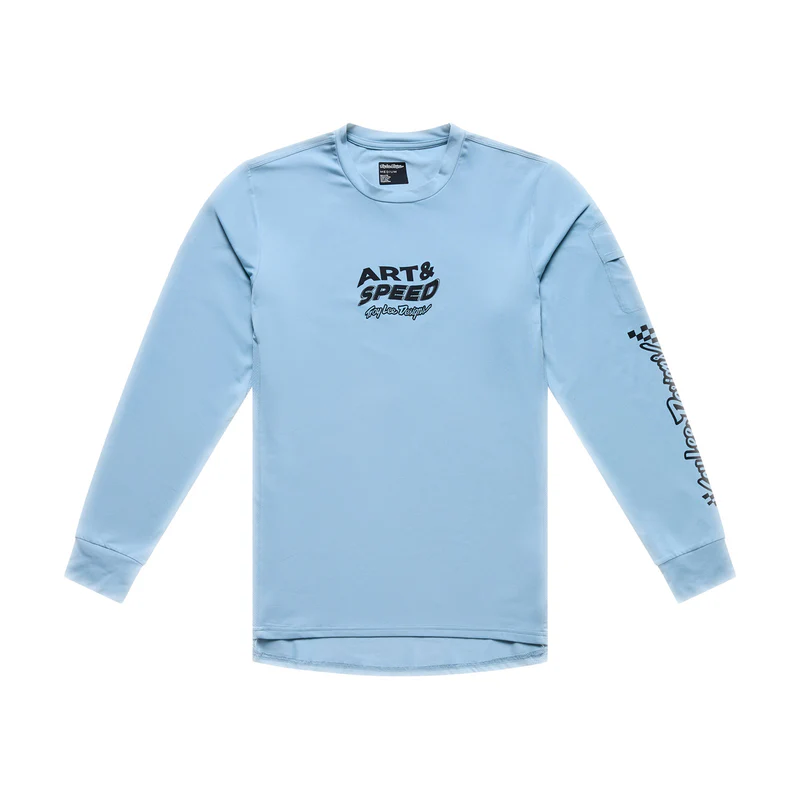 Troy Lee Designs Ruckus Ride LS Tee Waves Dawn Blue - Image 4
