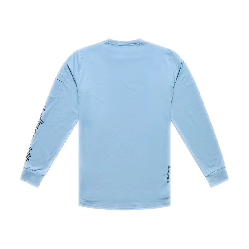 Troy Lee Designs Ruckus Ride LS Tee Waves Dawn Blue - Image 5