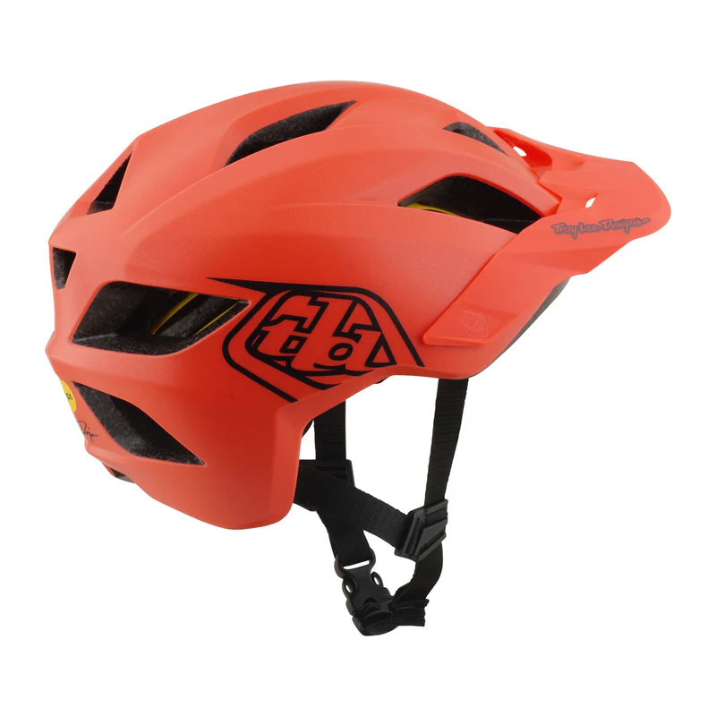 Troy Lee Designs Youth Flowline Helmet Point Coral / Charcoal - Image 3